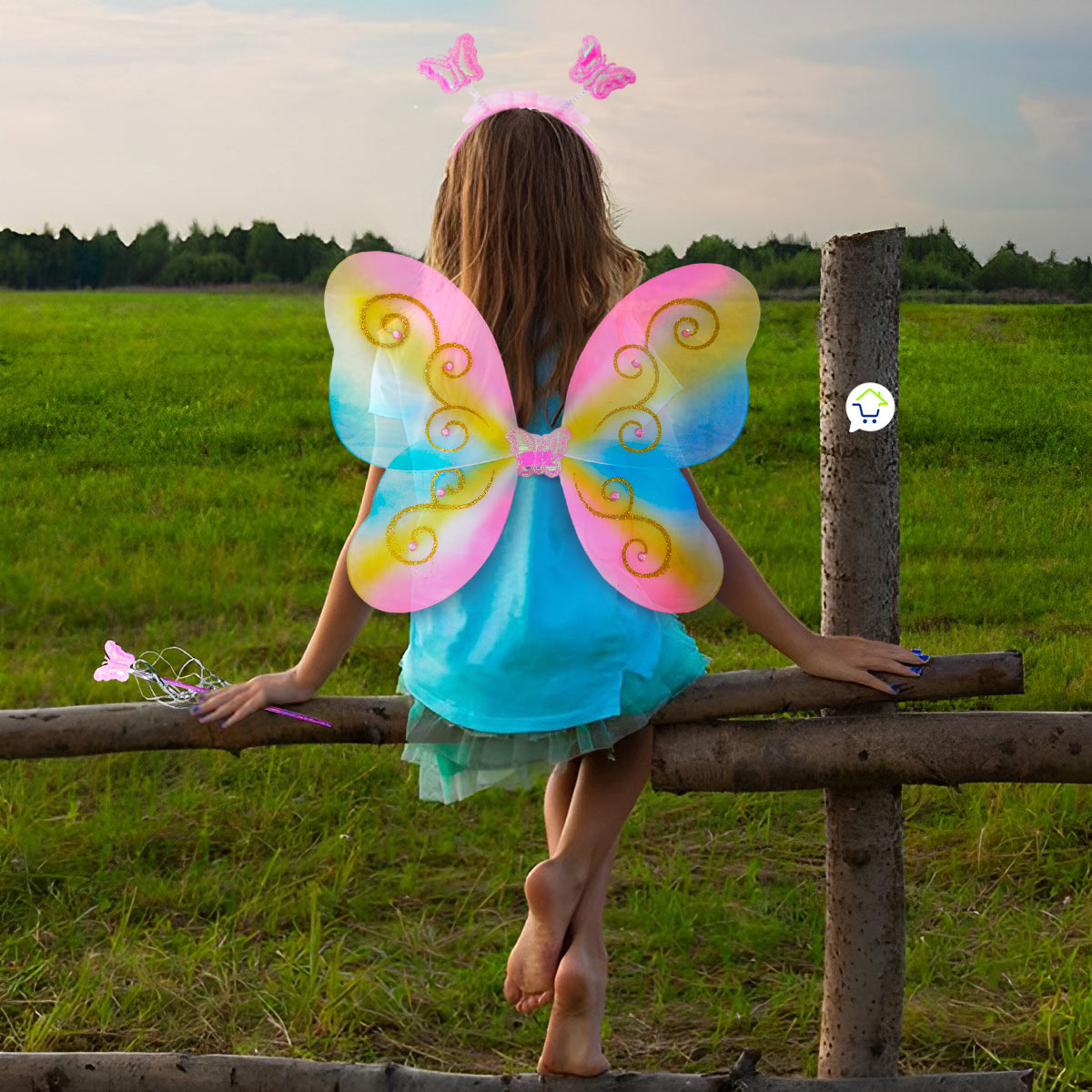 Miniatura 4 de Disfraz Mariposa Alas Diadema OF-606